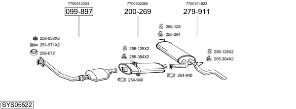 Egzoz sistemi SYS05522 uygun fiyat ile hemen sipariş verin!