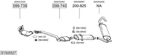 Egzoz sistemi SYS05527 uygun fiyat ile hemen sipariş verin!