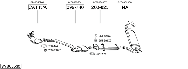 Egzoz sistemi SYS05530 uygun fiyat ile hemen sipariş verin!