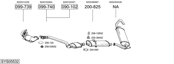 Egzoz sistemi SYS05532 uygun fiyat ile hemen sipariş verin!