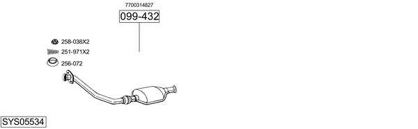 Egzoz sistemi SYS05534 uygun fiyat ile hemen sipariş verin!