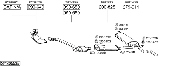 Egzoz sistemi SYS05535 uygun fiyat ile hemen sipariş verin!