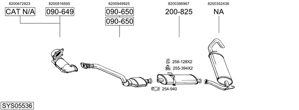 Egzoz sistemi SYS05536 uygun fiyat ile hemen sipariş verin!