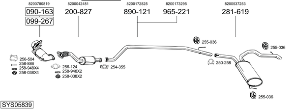 Egzoz sistemi SYS05839 uygun fiyat ile hemen sipariş verin!