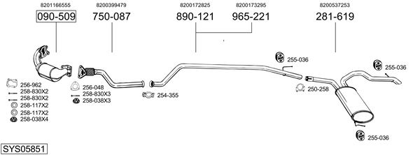 Egzoz sistemi SYS05851 uygun fiyat ile hemen sipariş verin!