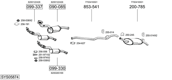 Egzoz sistemi SYS05874 uygun fiyat ile hemen sipariş verin!