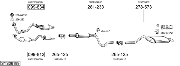 Egzoz sistemi SYS06189 uygun fiyat ile hemen sipariş verin!