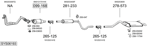 Egzoz sistemi SYS06193 uygun fiyat ile hemen sipariş verin!