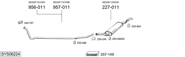 Egzoz sistemi SYS06224 uygun fiyat ile hemen sipariş verin!