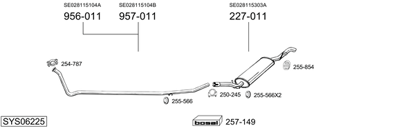 Egzoz sistemi SYS06225 uygun fiyat ile hemen sipariş verin!