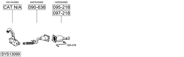 Egzoz sistemi SYS13099 uygun fiyat ile hemen sipariş verin!