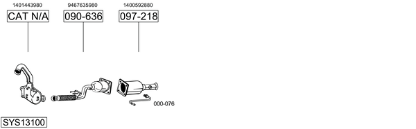 Egzoz sistemi SYS13100 uygun fiyat ile hemen sipariş verin!
