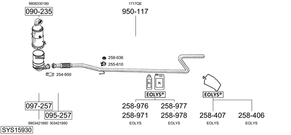 Egzoz sistemi SYS15930 uygun fiyat ile hemen sipariş verin!
