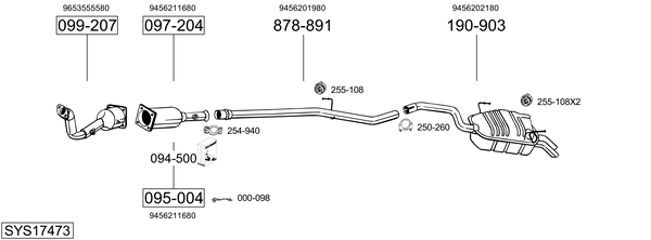 Egzoz sistemi SYS17473 uygun fiyat ile hemen sipariş verin!