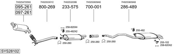 Egzoz sistemi SYS28102 uygun fiyat ile hemen sipariş verin!