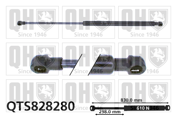Gazlı yay, bagaj/yükleme bölümü kapağı QTS828280 uygun fiyat ile hemen sipariş verin!