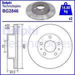 Fren diski BG2846 PEUGEOT BOXER Platform sasi (ZCT_) 2.8 HDI