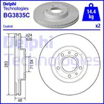 Fren diski BG3835C PEUGEOT 508 I (8D_) 1.6 THP