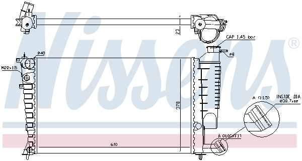 Isı değiştiricisi, motor soğutması 61313A uygun fiyat ile hemen sipariş verin!