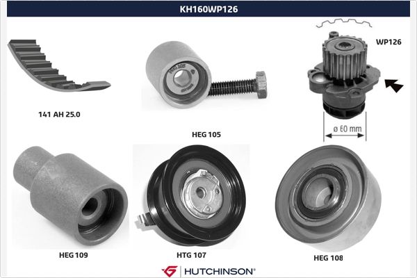 Su pompası /Triger kayışı seti KH 160WP126 uygun fiyat ile hemen sipariş verin!