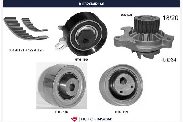 Su pompası /Triger kayışı seti KH 326WP148 uygun fiyat ile hemen sipariş verin!