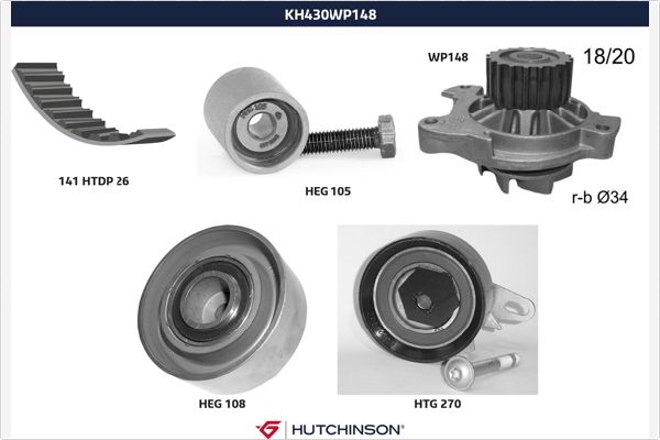 Su pompası /Triger kayışı seti KH 430WP148 uygun fiyat ile hemen sipariş verin!