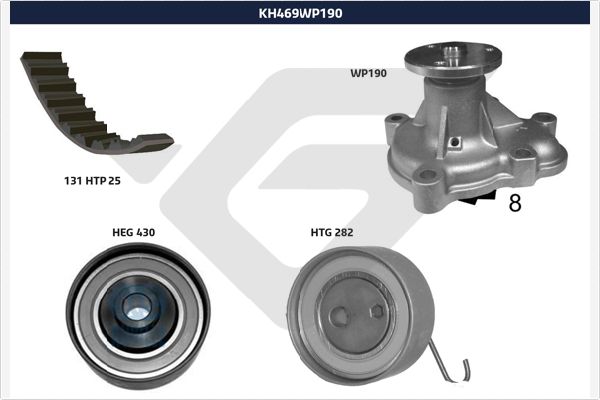 Su pompası /Triger kayışı seti KH 469WP190 uygun fiyat ile hemen sipariş verin!