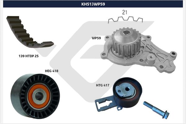 Su pompası /Triger kayışı seti KH 513WP59 uygun fiyat ile hemen sipariş verin!