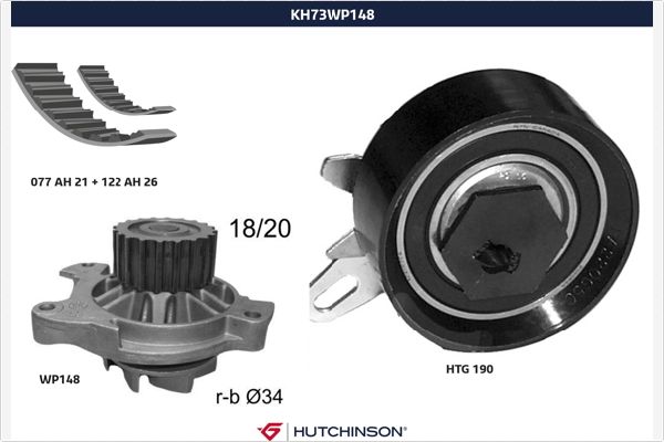 Su pompası /Triger kayışı seti KH 73WP148 uygun fiyat ile hemen sipariş verin!