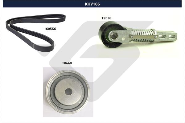 Kayış seti, kanallı v kayışı KHV 166 uygun fiyat ile hemen sipariş verin!