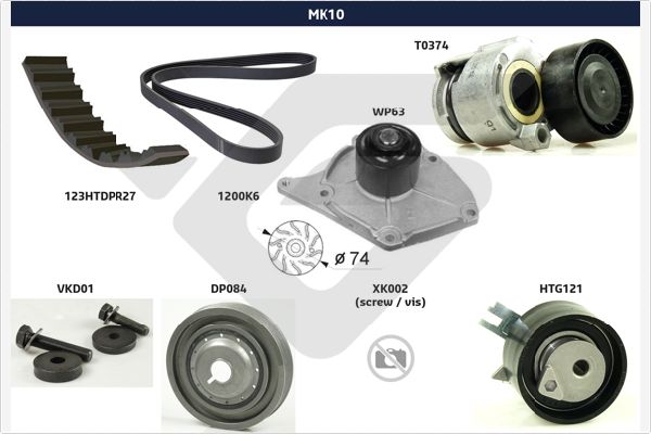 Kayış seti, kanallı v kayışı MK10 uygun fiyat ile hemen sipariş verin!