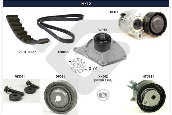 Kayış seti, kanallı v kayışı MK12 uygun fiyat ile hemen sipariş verin!