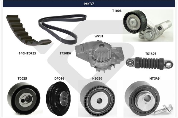 Kayış seti, kanallı v kayışı MK37 uygun fiyat ile hemen sipariş verin!