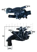 Termostat, soğutma maddesi TM 46 105 MINI MINI Coupe (R58) John Cooper Works