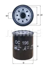 Filtre, motor yağı OC 196 MITSUBISHI L 300 III Panelvan/Van (P0_V, P1_V, P_2V) 2.4 (P24V, P24W)