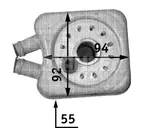 Isı değiştiricisi, motor yağı CLC 45 000S AUDI 80 B2 Sedan (811, 813, 814, 819, 853) 1.8 GTE