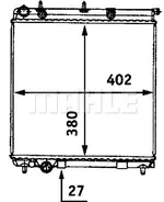 Isı değiştiricisi, motor soğutması CR 558 000S CITROËN C3 III Van (SX_, SY_) PureTech 110