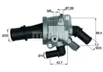 Termostat, soğutma maddesi TI 164 88 LANCIA MUSA (350_) 1.3 D Multijet (350.AXB11, 350.AXB1A)