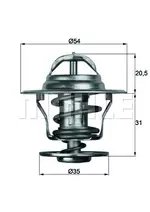 Termostat, soğutma maddesi TX 13 87D SEAT CORDOBA (6K1, 6K2) 1.8 i