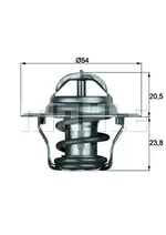 Termostat, soğutma maddesi TX 14 87D AUDI A4 B5 (8D2) 1.8 T quattro