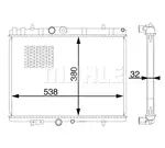 Isı değiştiricisi, motor soğutması CR 1601 000S CITROËN JUMPER Platform sasi 2.2 BlueHDi 165