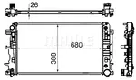 Isı değiştiricisi, motor soğutması CR 62 000S MERCEDES-BENZ SPRINTER 3,5-t Platform sasi (B907, B910) 311 CDI RWD (907.131, 907.133, 907.135, 907.231, 907.233...