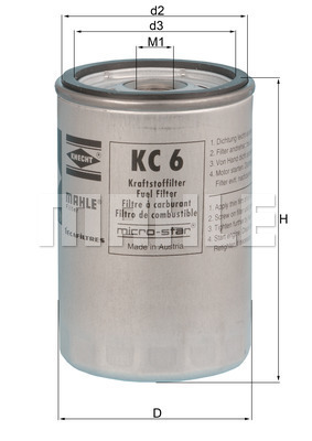 Filtre, yakıt KC 6 uygun fiyat ile hemen sipariş verin!