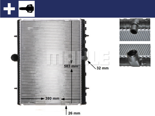 Isı değiştiricisi, motor soğutması CR 889 000S uygun fiyat ile hemen sipariş verin!