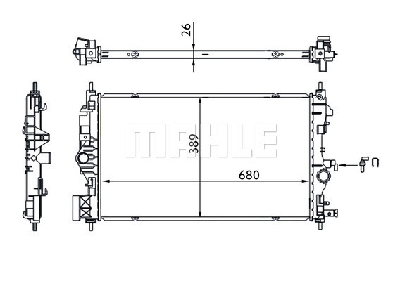 Isı değiştiricisi, motor soğutması CR 1697 000S uygun fiyat ile hemen sipariş verin!